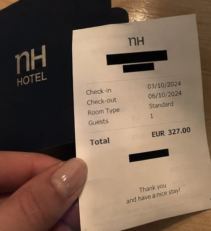 Proof: Accommodation record (redacted). Anonymised record from a previous photo or film production.